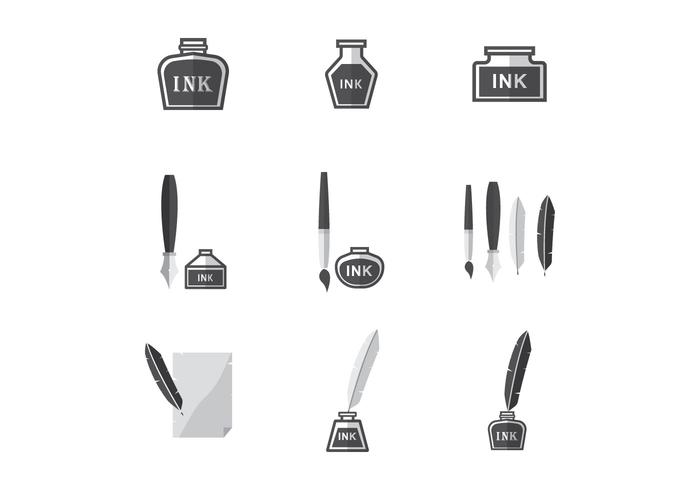 Free Ink Pot Vector