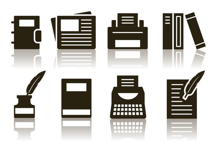 Free Minimalist Writer Icon Set vector
