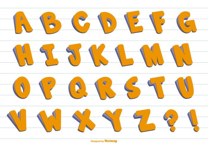 3D Vector Alphabet 