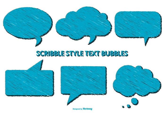 Scribble Style Speech Bubbles vector