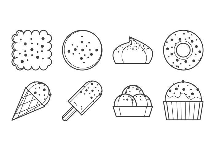 Free Sweet Dessert Icon Vector Free Sweet Dessert Icon Vector