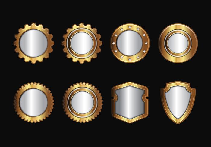 Free Gold Realistic Seal and Badges Vector Free Gold Realistic Seal and Badges Vector
