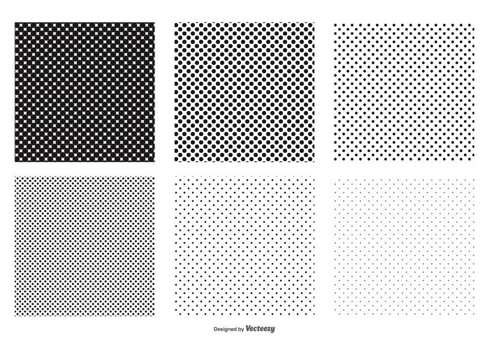 Seamless Polka Dot Vector Patterns