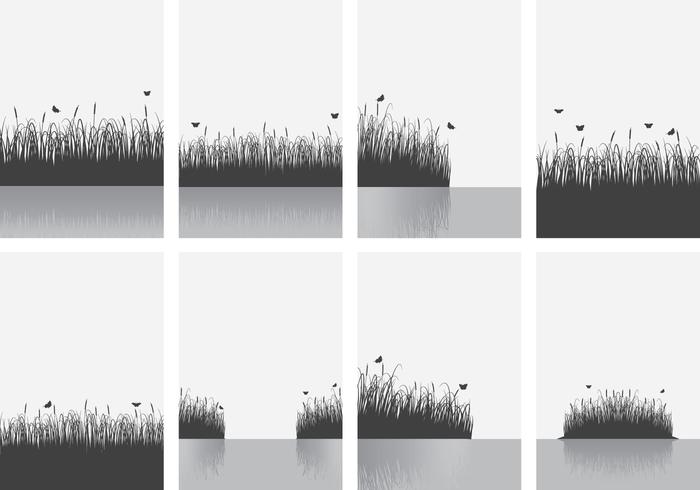 Cattails Background vector