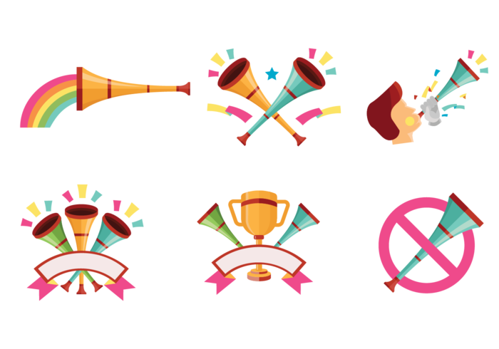 Celebratory Vuvuzela Vectors Celebratory Vuvuzela Vectors
