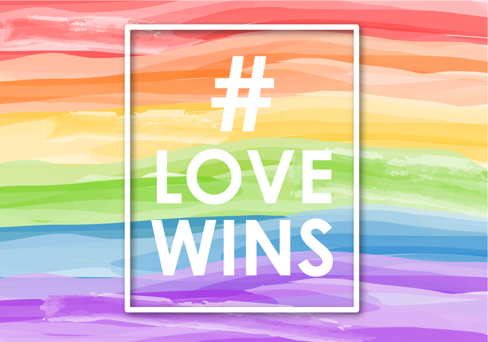 Love Wins Background Vector