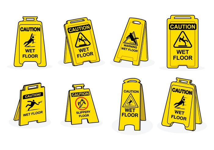 Free Wet Floor Sign Vector