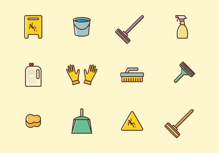 Cleaning Icons Set vector