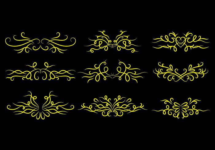 Pinstripes Ornament Icon Vectors