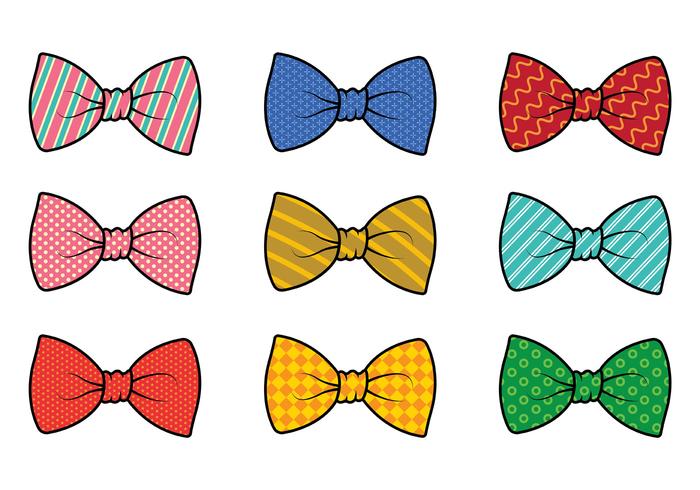Set Of Cravat Vector