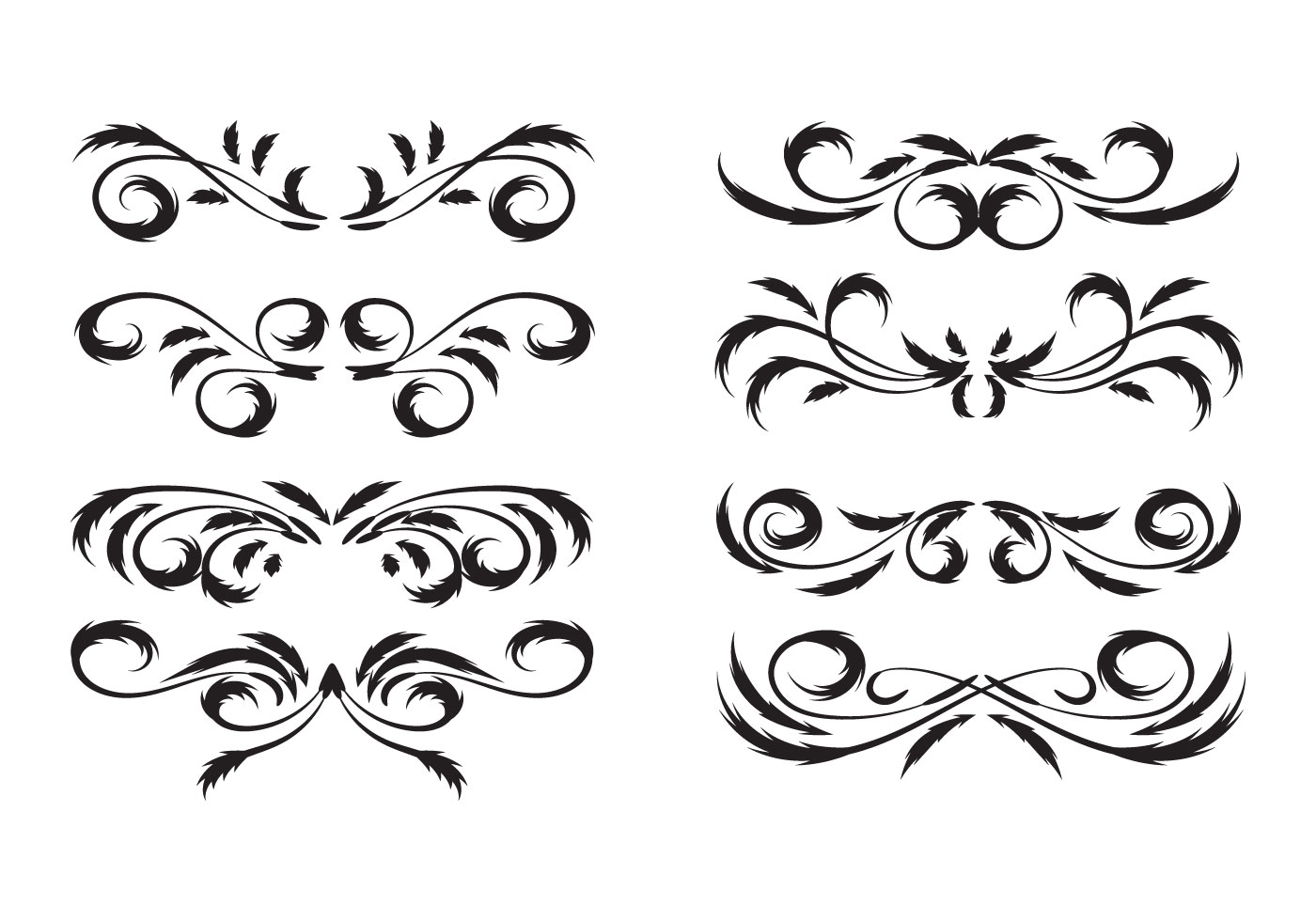 Vintage Floral Motifs Vector  Download Free Vector  Art 