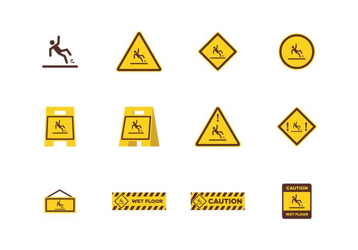 Caution Wet Floor vector