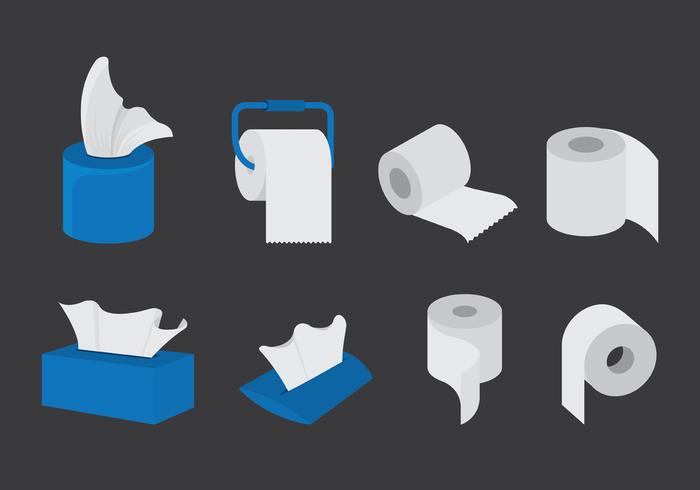 Vector Conjunto de papel de toallitas