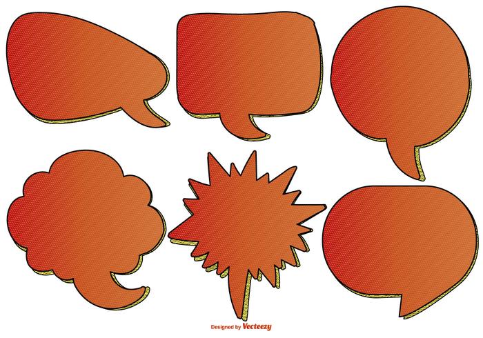 Comic Style Text Bubbles vector