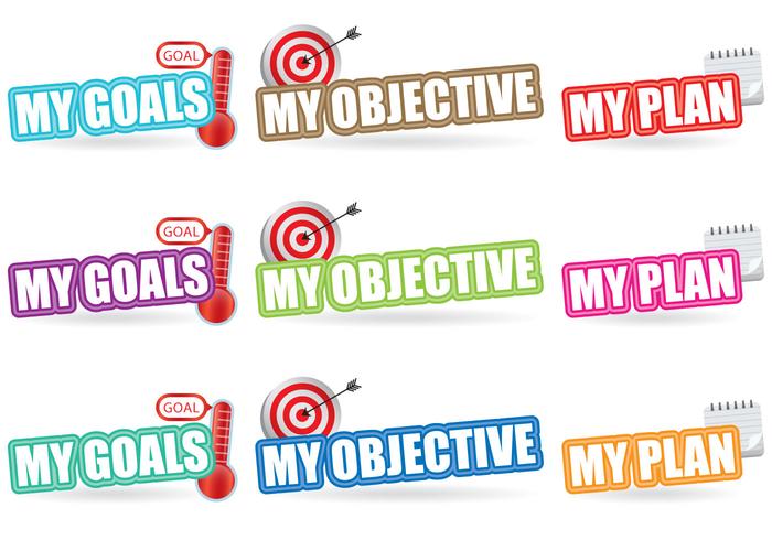 Goals Titles vector