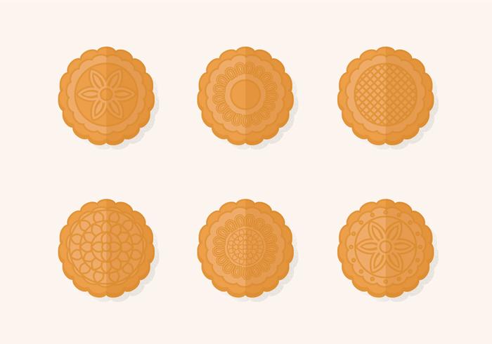 Traditional Mooncake Vector Set