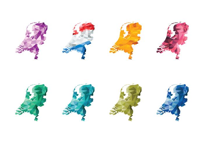 Vector libre abstracto del mapa de Países Bajos