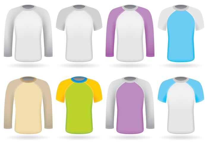 Colorful Raglans vector