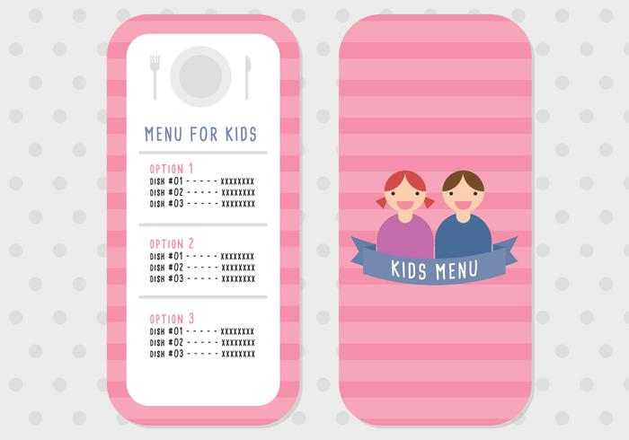 Menu for Kids vector