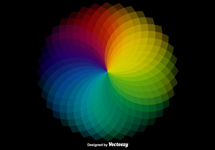 Muestra del color de la rueda del vector