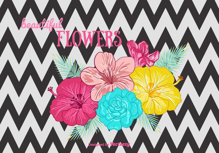 Beautiful Flowers Background vector