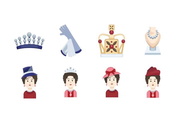 Queen Elizabeth icon vector