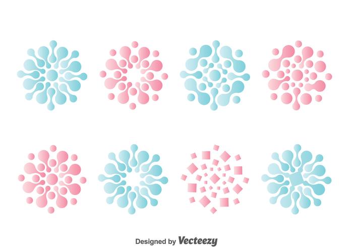 Colección de símbolos de nanotecnología vectorial vector