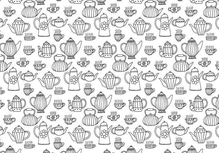 Tea Pots Seamless Pattern vector