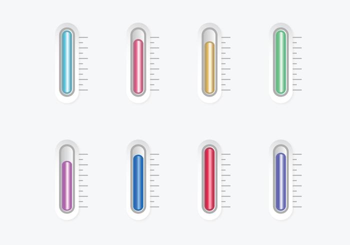 3D Thermometer Vectors