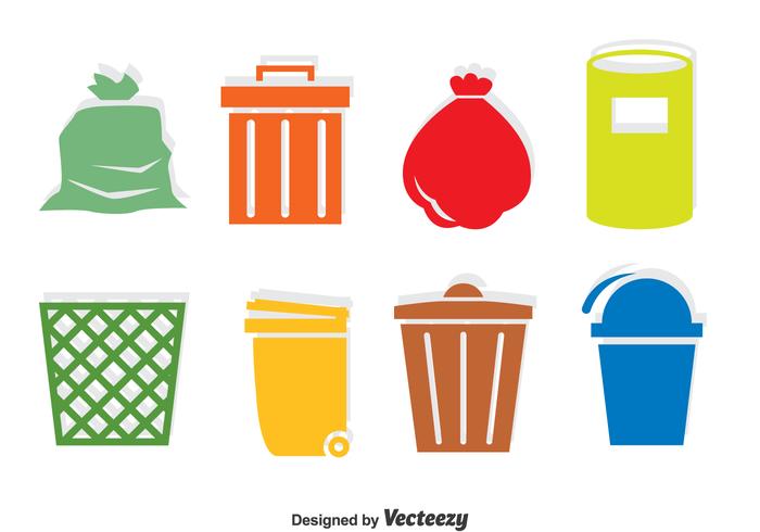 Iconos de la basura Vector
