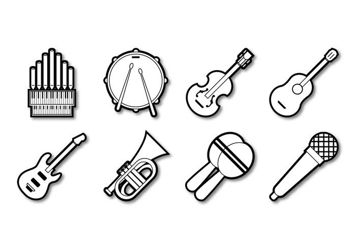 Free Music Instrument Icon Vector