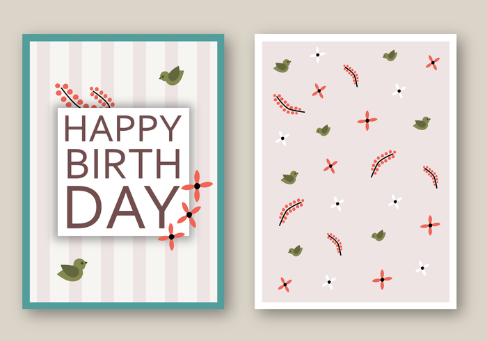 Free Happy Birthday Card Vector