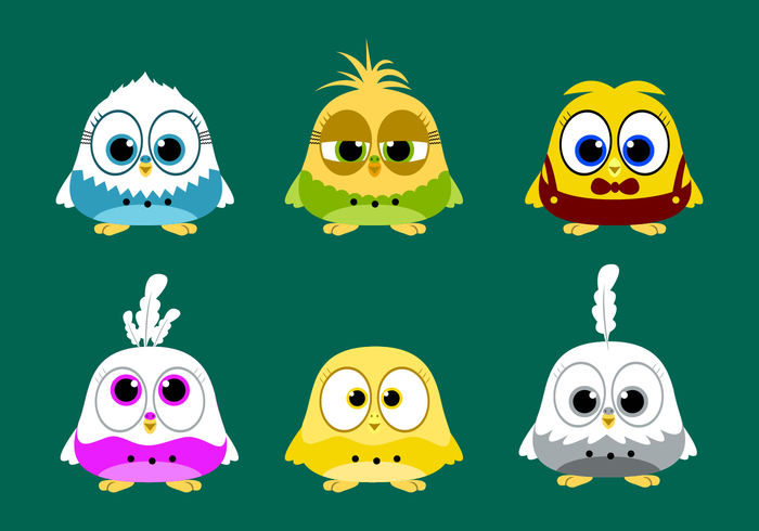 Free Budgie Character Vector