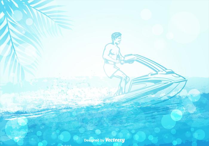 Jet Ski ilustración vectorial vector