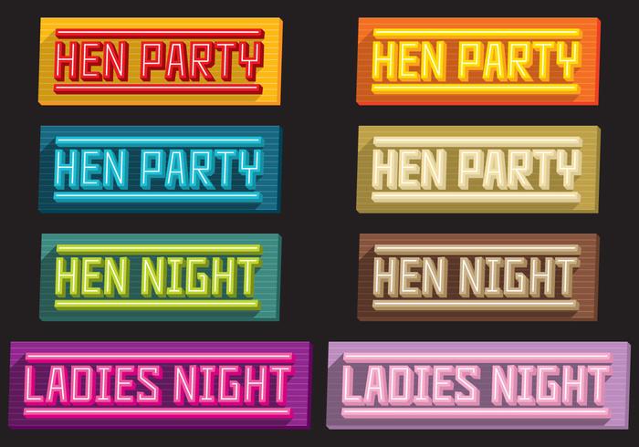 Hen Party Volume Titles vector