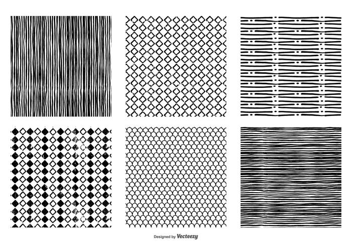 Hand Drawn Seamless Vector Patterns