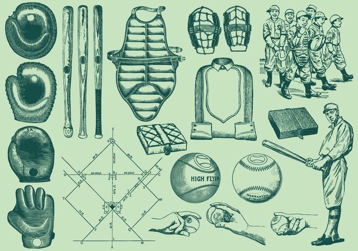 Vintage Baseball Elements Vintage Baseball Elements