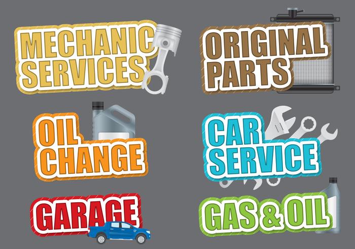 Car Service Titles vector