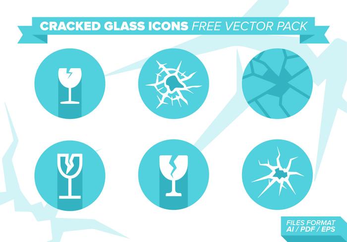 Cracked Glass Icons Free Vector Pack Cracked Glass Icons Free Vector Pack