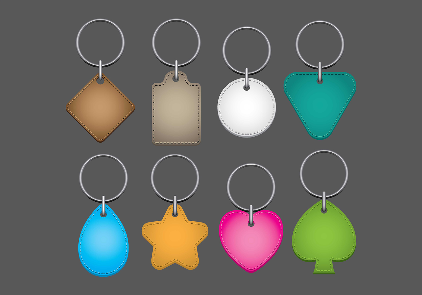 Colorful Key Chains Vectors 120940 Vector Art at Vecteezy