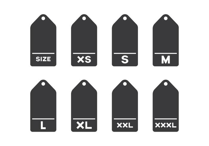 Free Cloth Size Label Pack vector