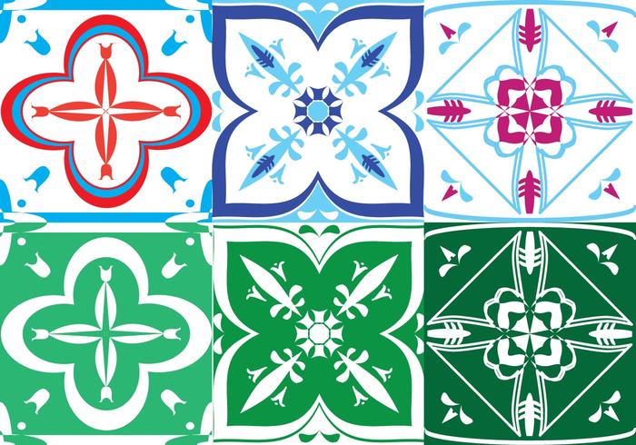 Portuguese Tile Set vector