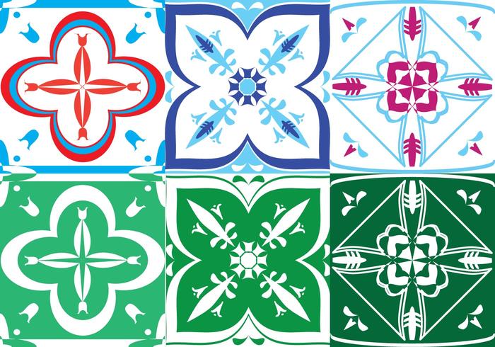 Juego de azulejos portugueses vector