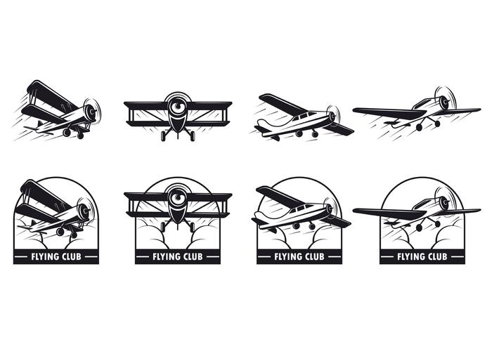 Set Of Biplane Vector Set Of Biplane Vector