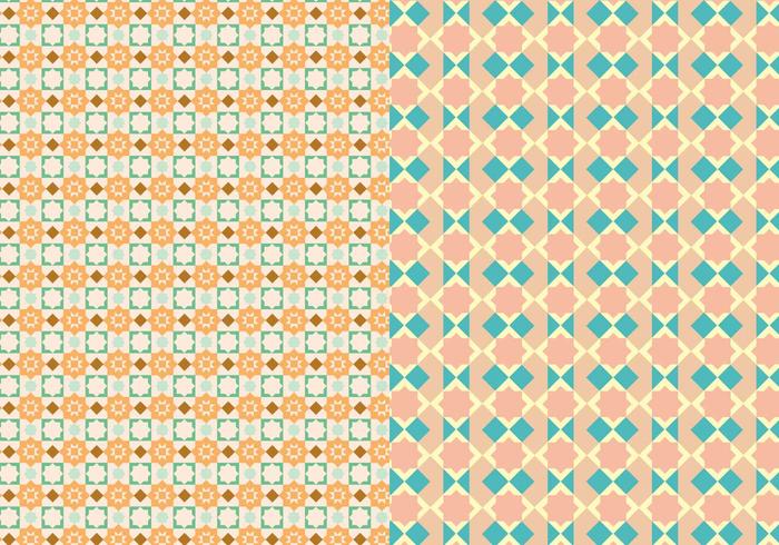 Mosaic Beige Pattern vector