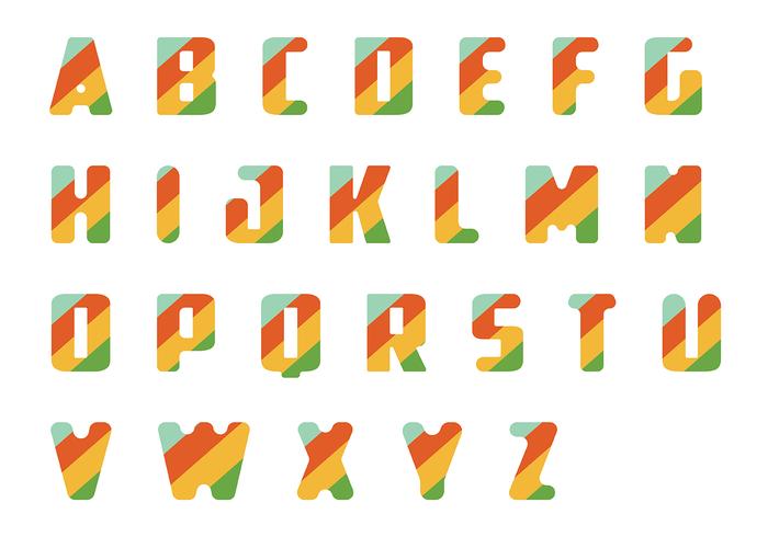 Striped Letras Vector Pack Striped Letras Vector Pack