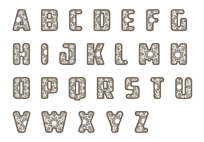 Lace Letras Vector Pack Lace Letras Vector Pack