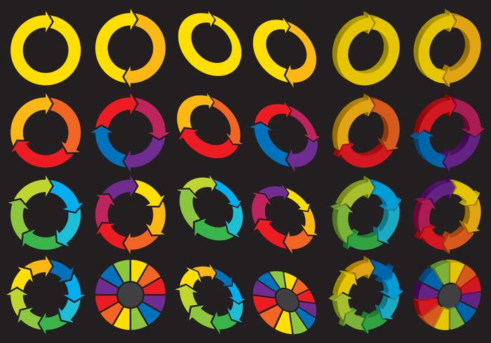 Spinning Wheel Logos vector