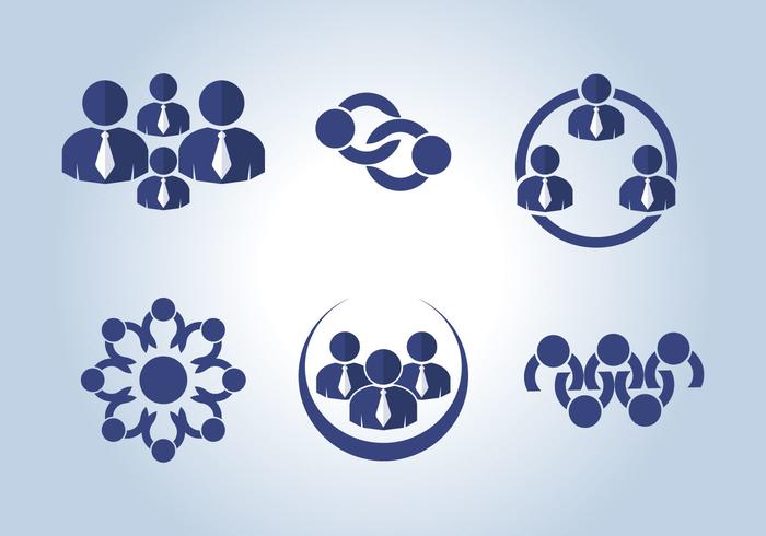 Working Together Icons Vector