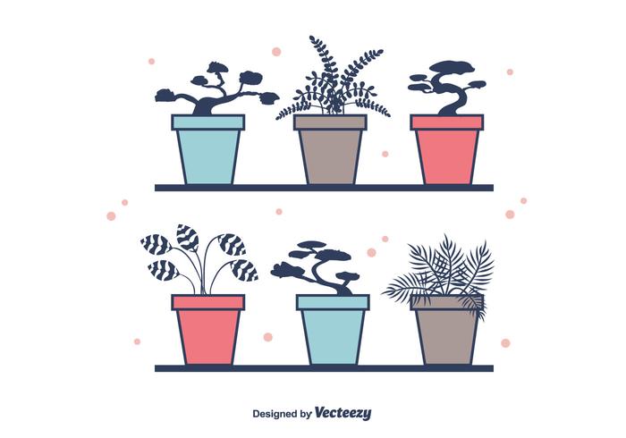 Plantas Potted Vector